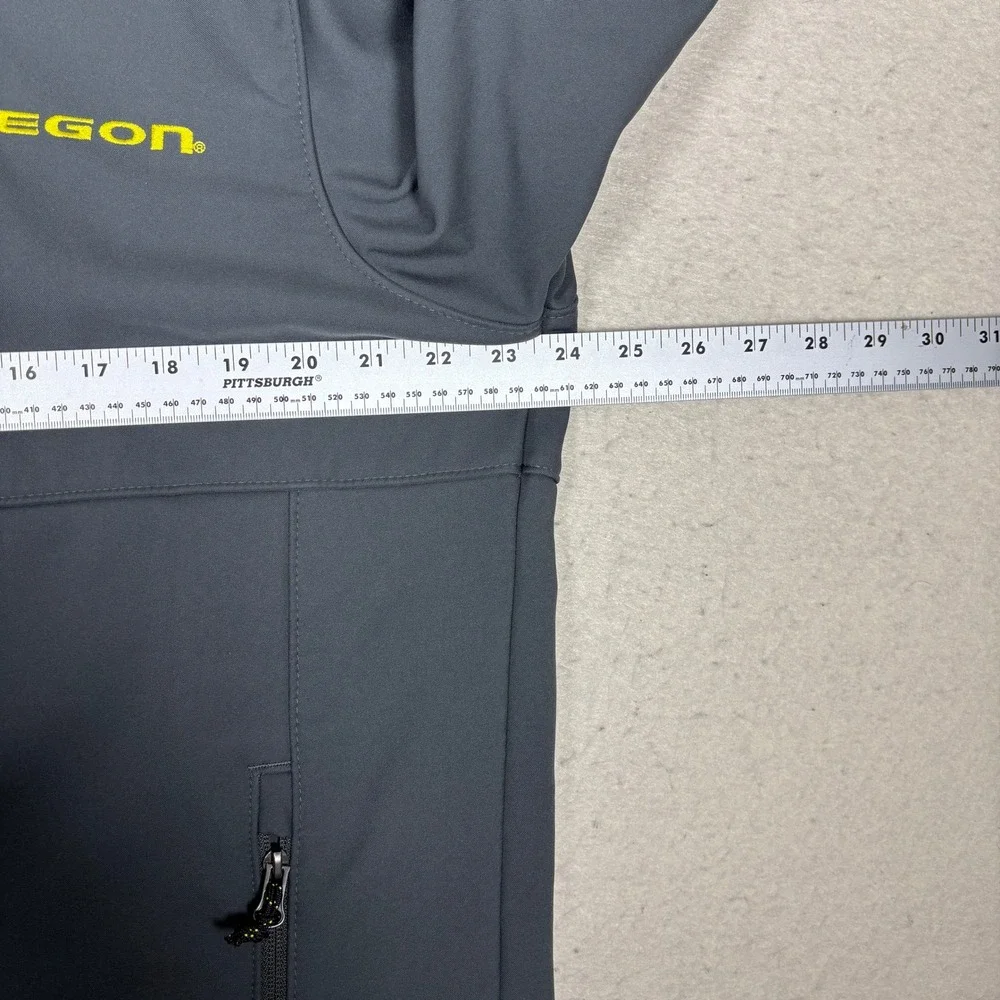 Columbia Oregon Ducks Softshell Jacket Mens Large‎ Gray Full Zip NCAA